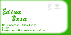 edina masa business card